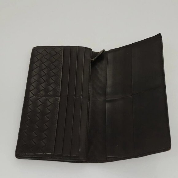 BOTTEGA VENETA INTRECCIATO Long Wallet Leather Brown 156819 Auth bs24196 - Picture 8 of 16